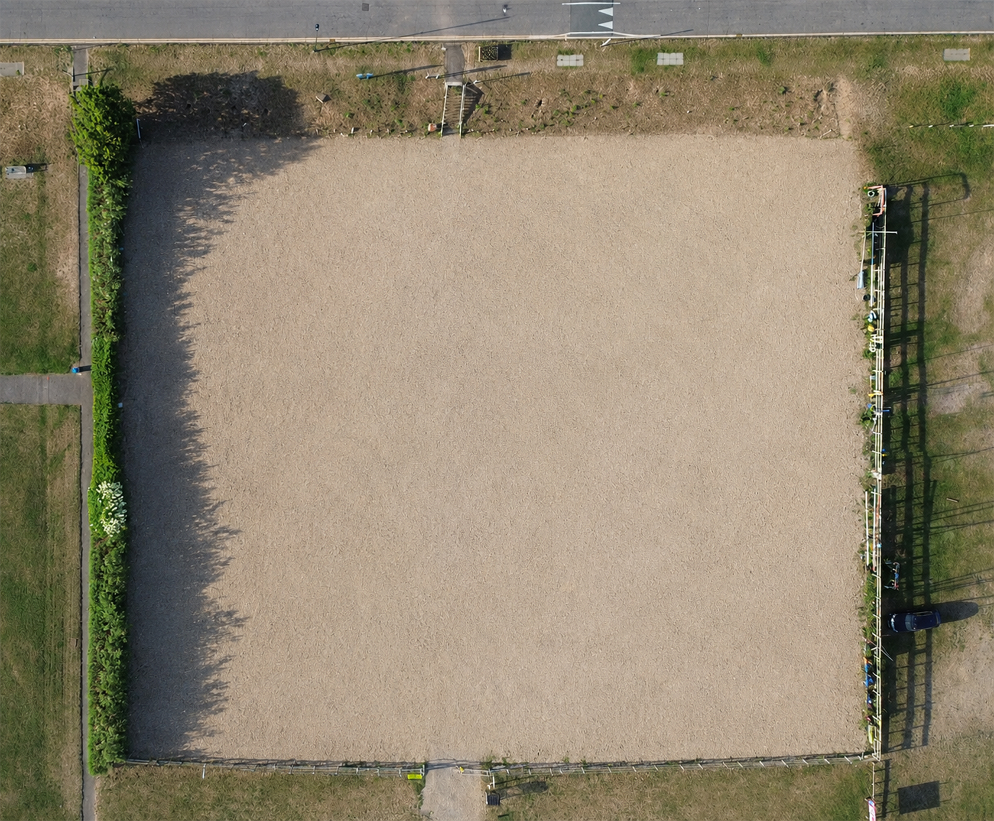 Aerial view of the TBYC dinghy park